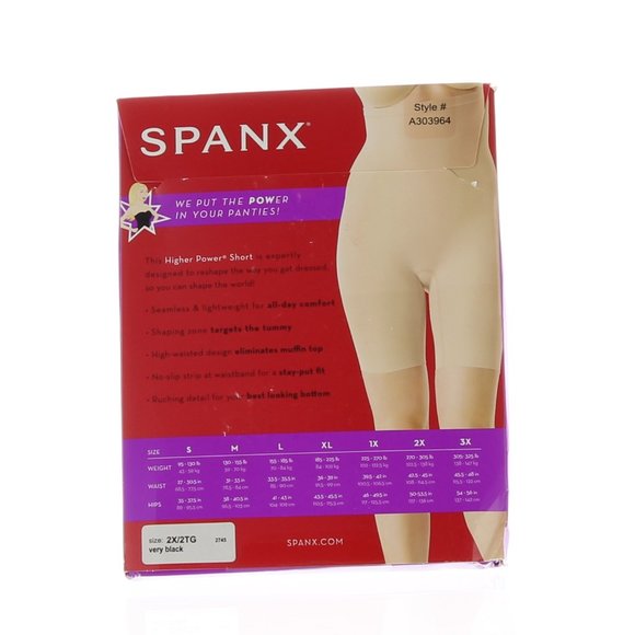 Spanx Higher Power Short 2X Black - Picture 3 of 3